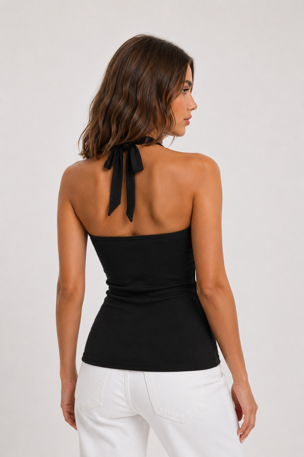 COTTON HALTER TIE BACK