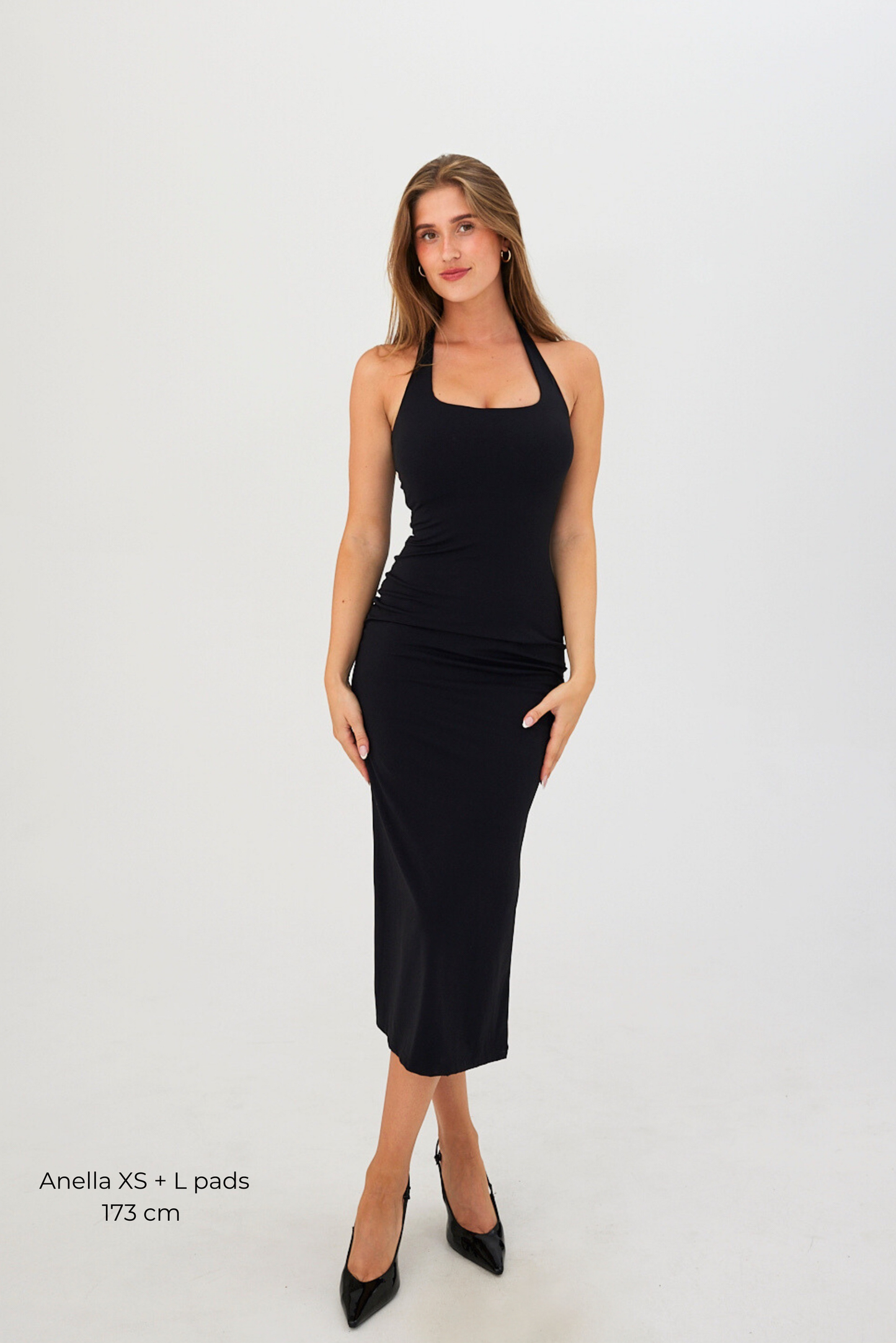 HALTER NECK MIDI DRESS