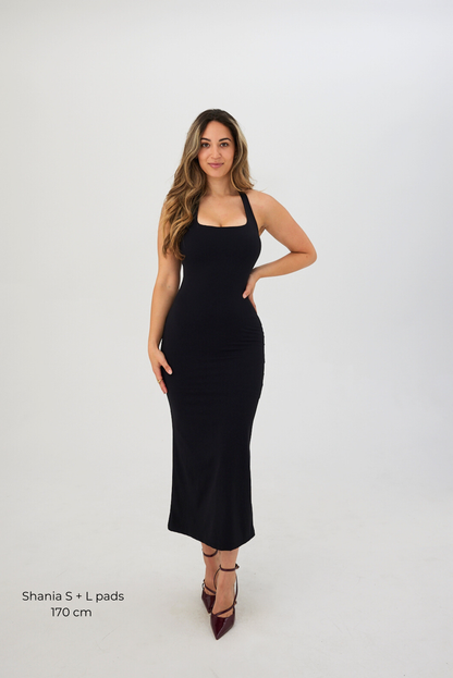 HALTER NECK MIDI DRESS